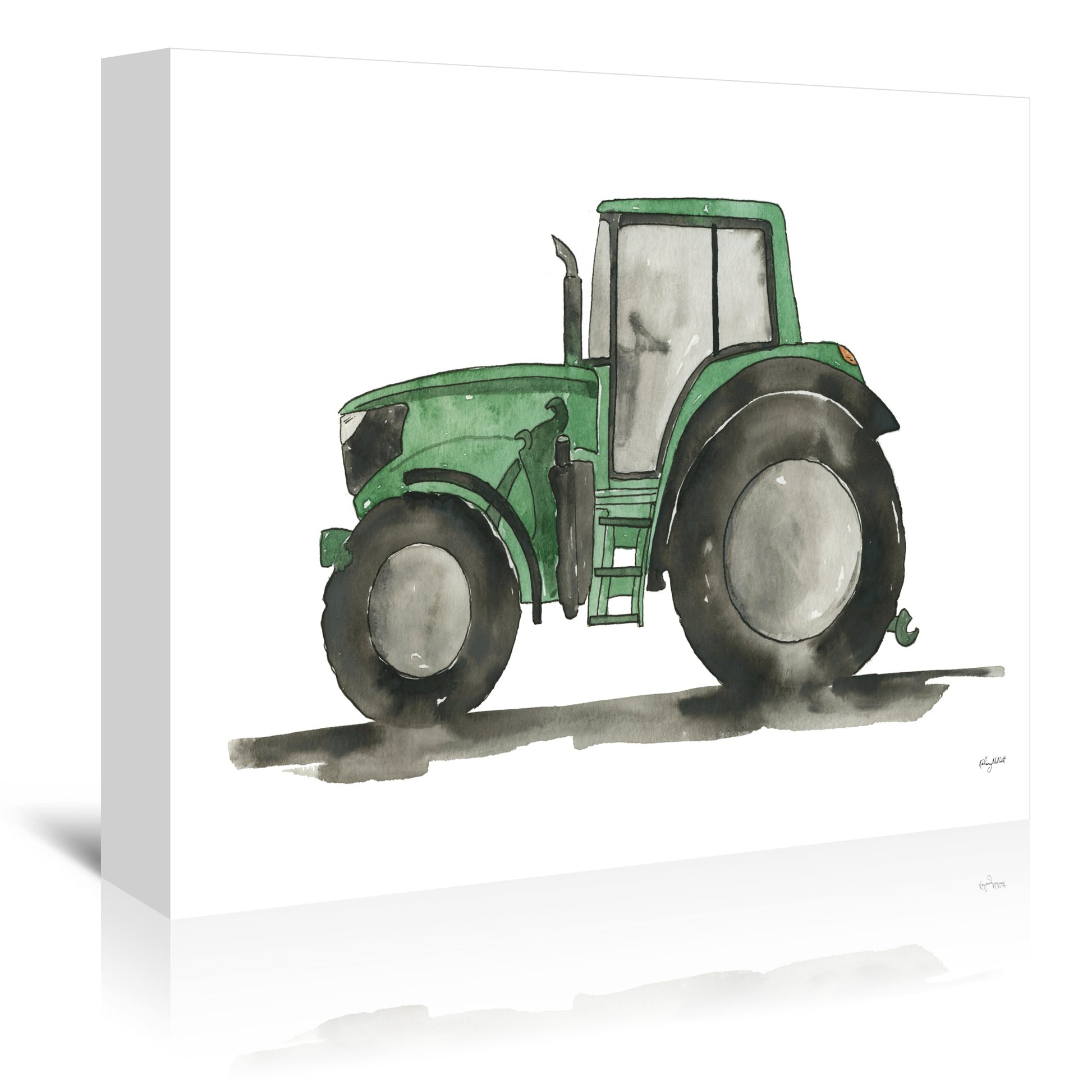 Vehicles Green Tractor by Kelsey Mcnatt - Wrapped Canvas - Wrapped Canvas - Americanflat