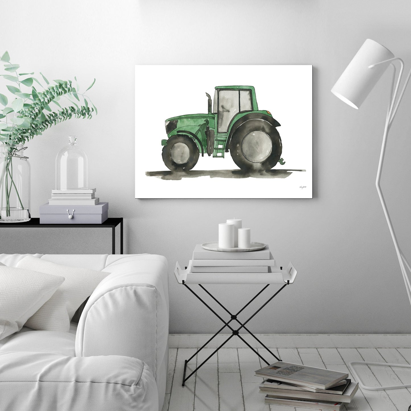 Vehicles Green Tractor by Kelsey Mcnatt - Wrapped Canvas - Wrapped Canvas - Americanflat