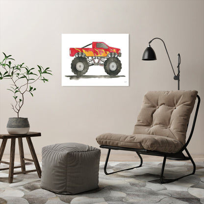 Vehicles Monster Truck by Kelsey Mcnatt - Wrapped Canvas - Wrapped Canvas - Americanflat