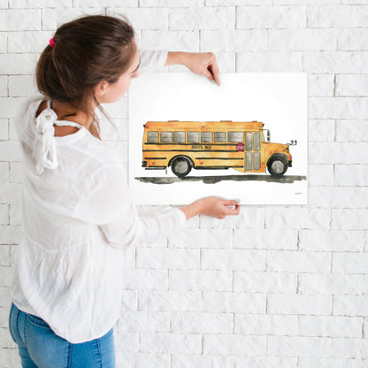 Vehicles School Bus by Kelsey Mcnatt - Art Print - Art Print - Americanflat
