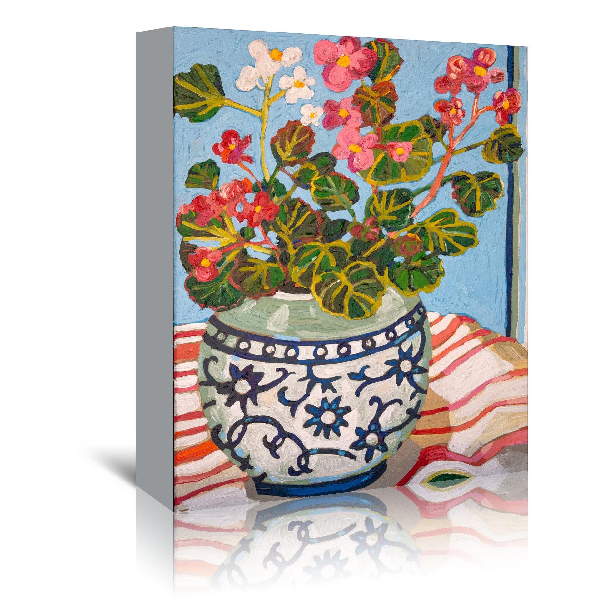 Coral Stripe by Mandy Buchanan - Wrapped Canvas - Wrapped Canvas - Americanflat