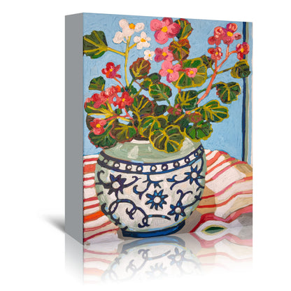 Coral Stripe by Mandy Buchanan - Wrapped Canvas - Wrapped Canvas - Americanflat