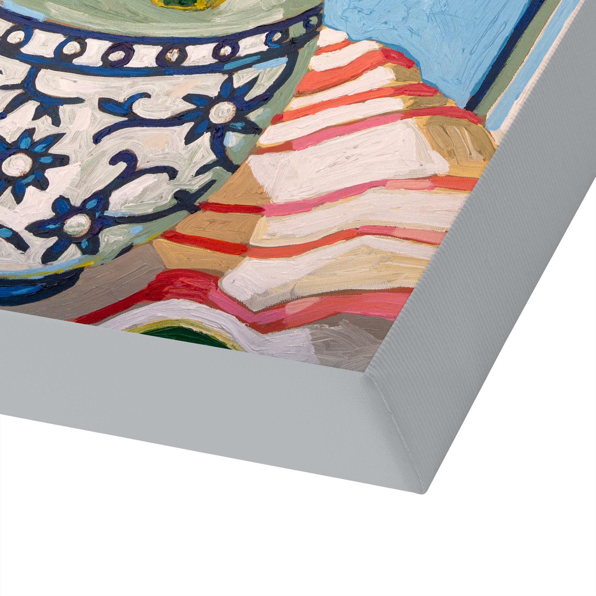 Coral Stripe by Mandy Buchanan - Wrapped Canvas - Wrapped Canvas - Americanflat