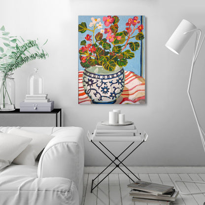 Coral Stripe by Mandy Buchanan - Wrapped Canvas - Wrapped Canvas - Americanflat