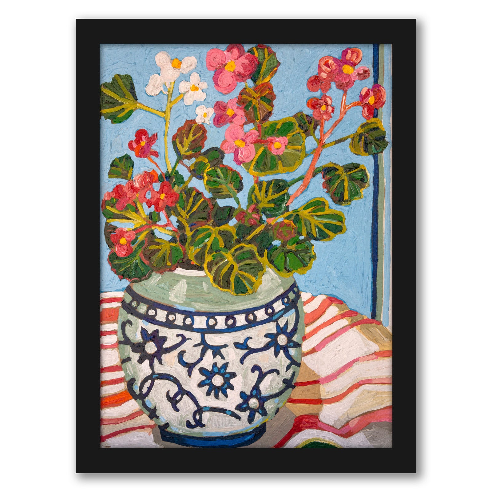 Coral Stripe by Mandy Buchanan - Framed Print - Framed Print - Americanflat