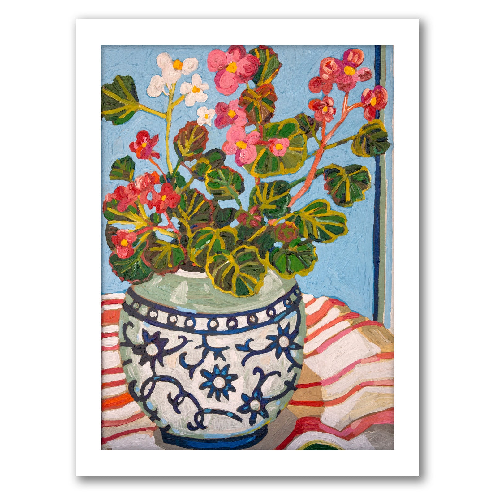 Coral Stripe by Mandy Buchanan - Framed Print - Framed Print - Americanflat