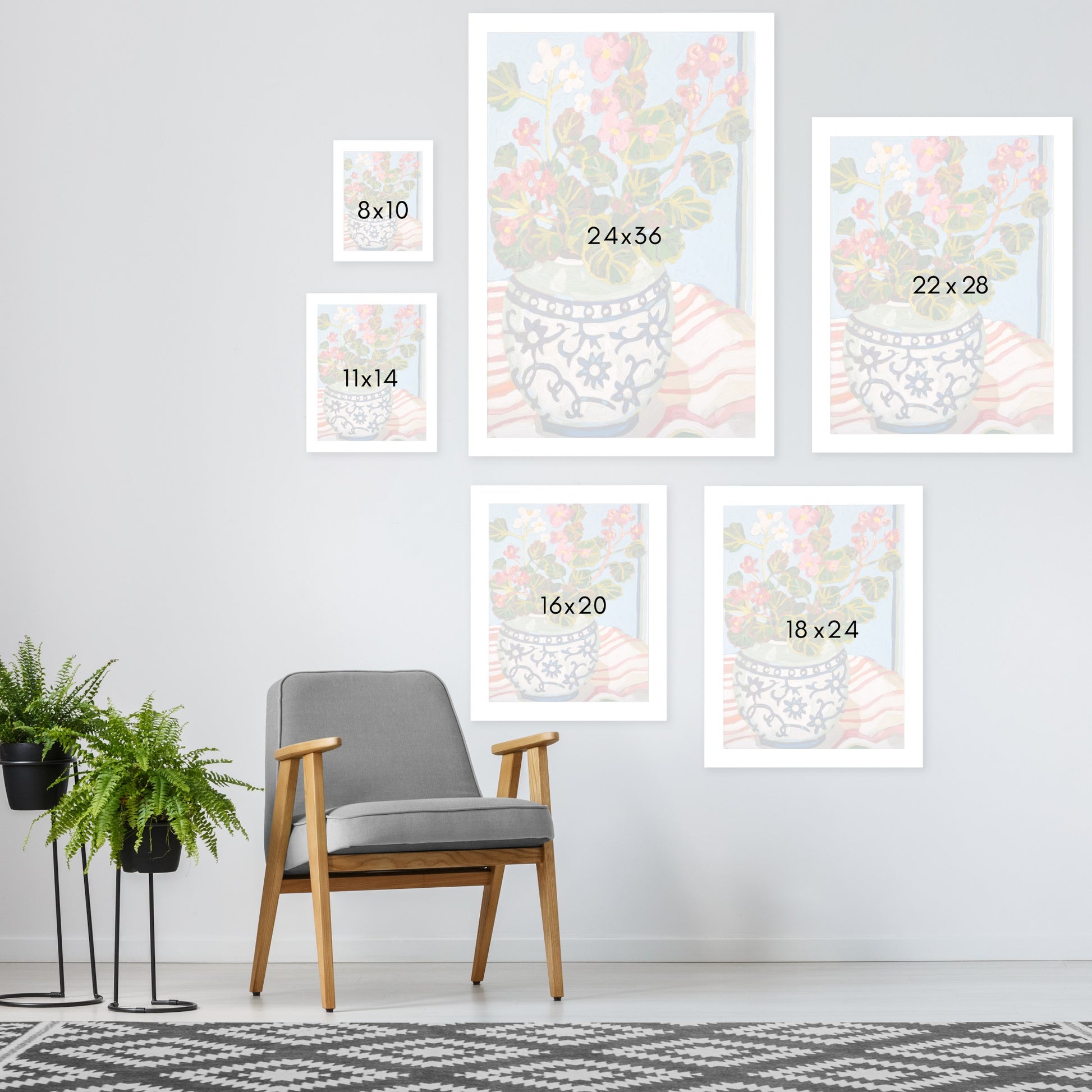 Coral Stripe by Mandy Buchanan - Framed Print - Framed Print - Americanflat