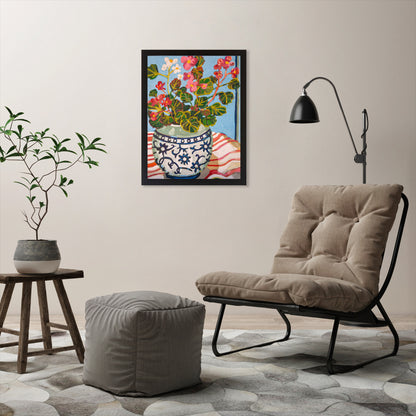 Coral Stripe by Mandy Buchanan - Framed Print - Framed Print - Americanflat