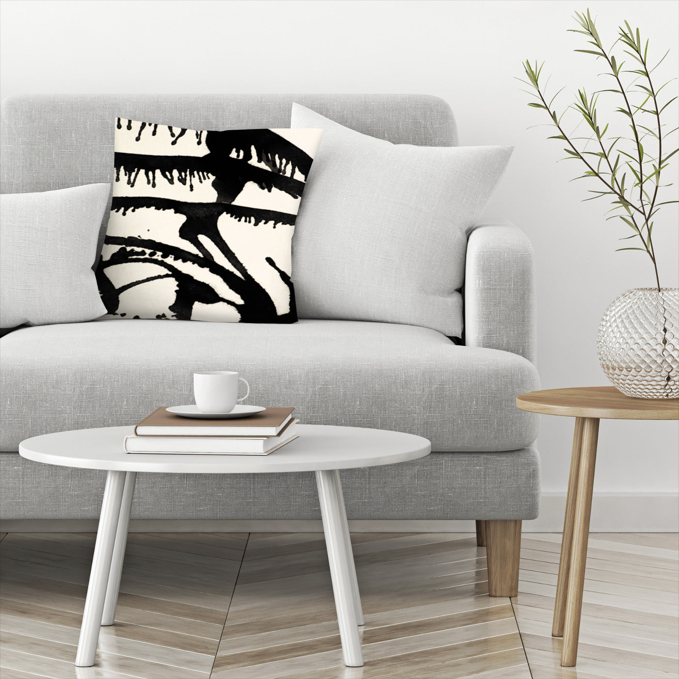 Fringed Ink I by Sia Aryai - Pillow, Pillow, 14" X 14"