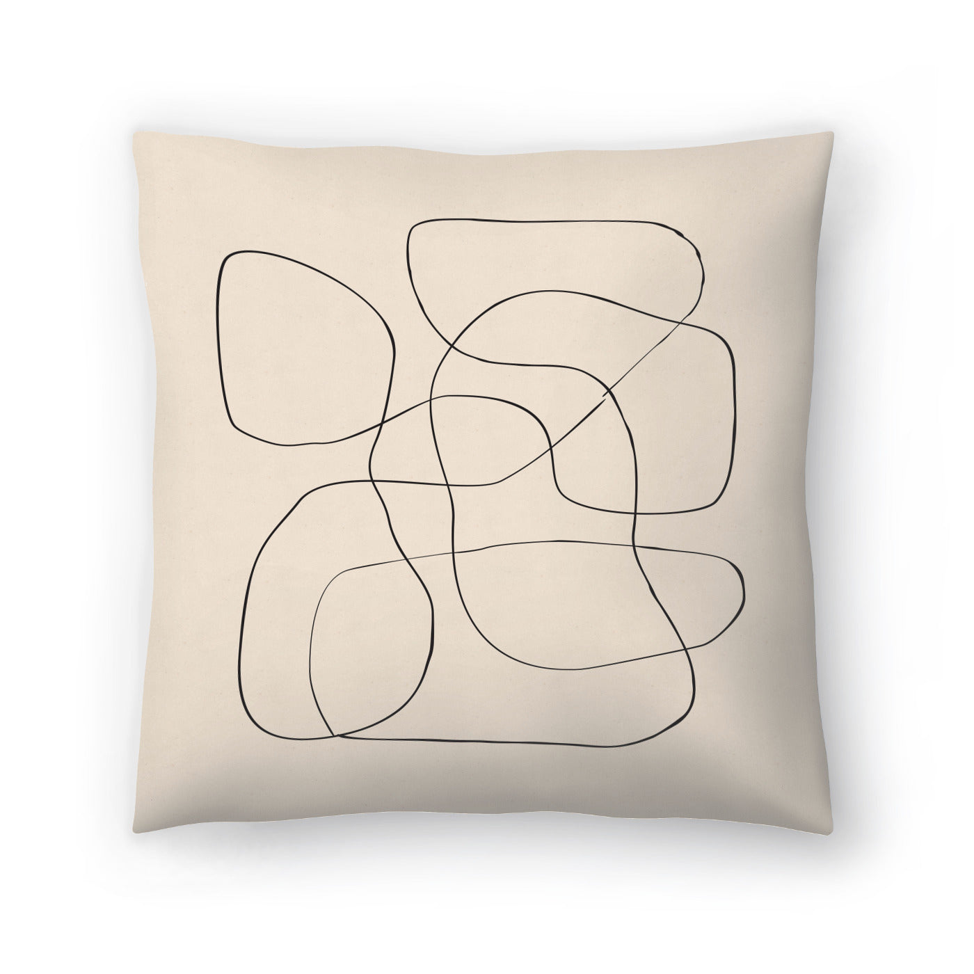 Abstract Scribble On Paper 3 by Roseanne Kenny - Pillow, Pillow, 20" X 20"
