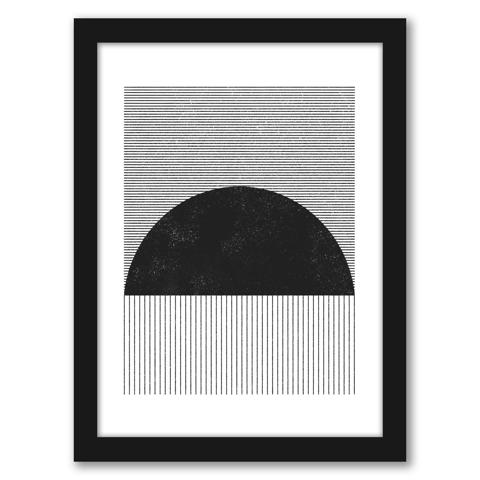 Abstract Sunset by Roseanne Kenny - Black Frame, Black Frame, 13" X 13"