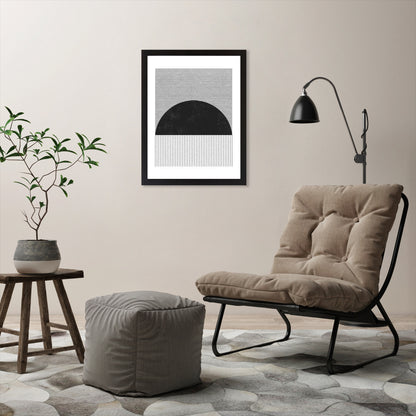 Abstract Sunset by Roseanne Kenny - Black Frame, Black Frame, 19" X 25"