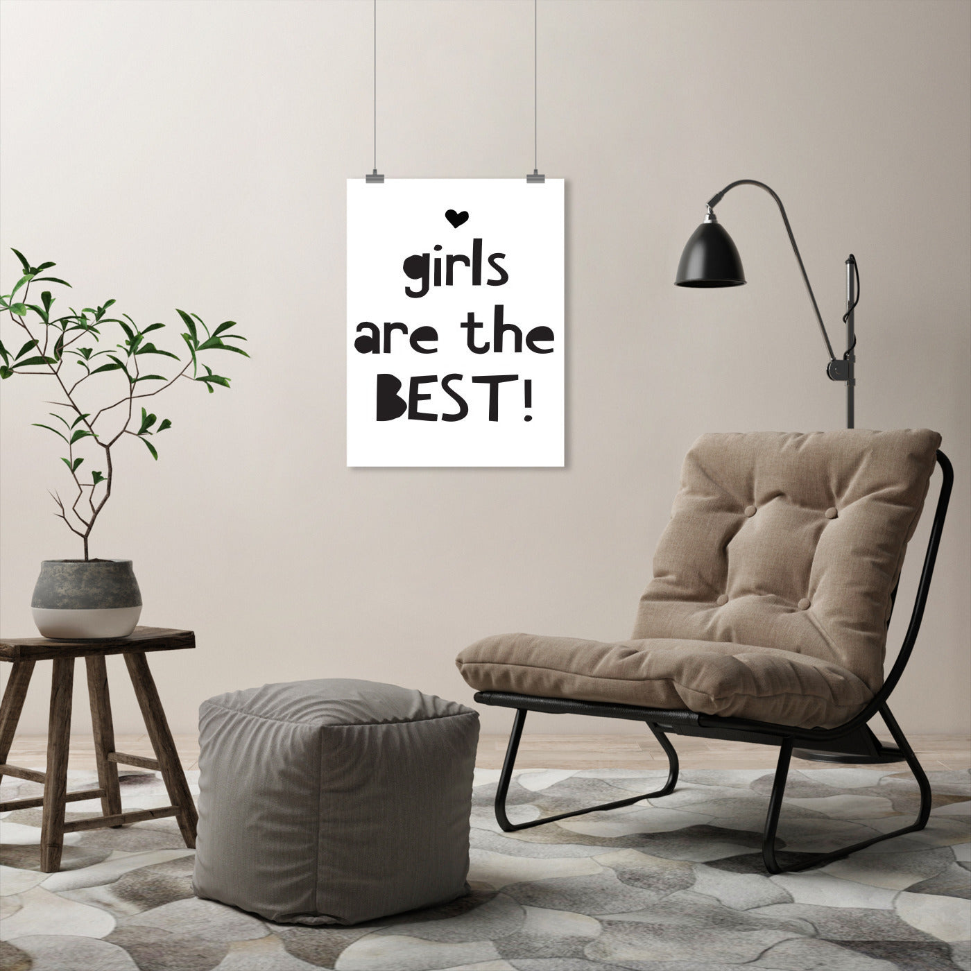 Girls Are The Best by Word Up Creative - Art Print