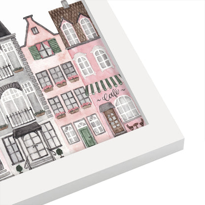 Amsterdam Houses by Antonia Jurgens - Framed Print - Americanflat