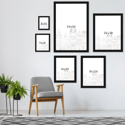 Amsterdam Houses by Antonia Jurgens - Framed Print - Americanflat