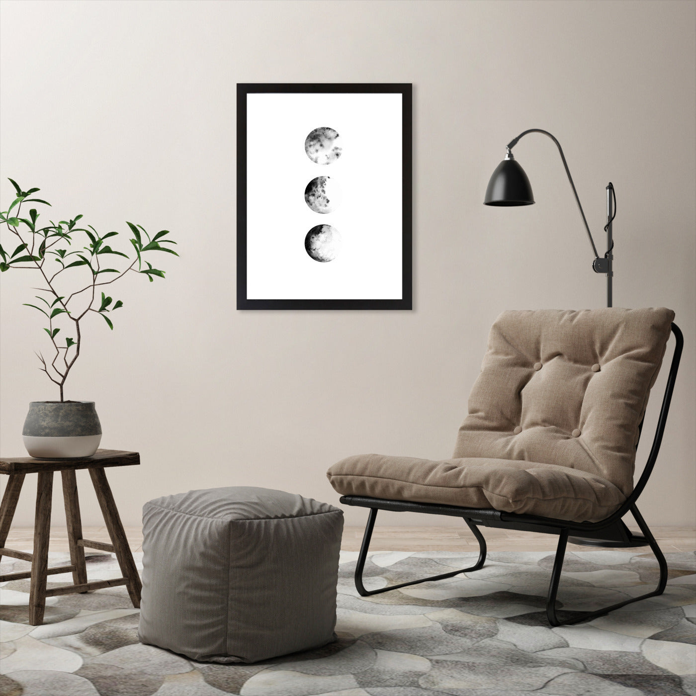Moon Phases by Antonia Jurgens - Framed Print - Americanflat