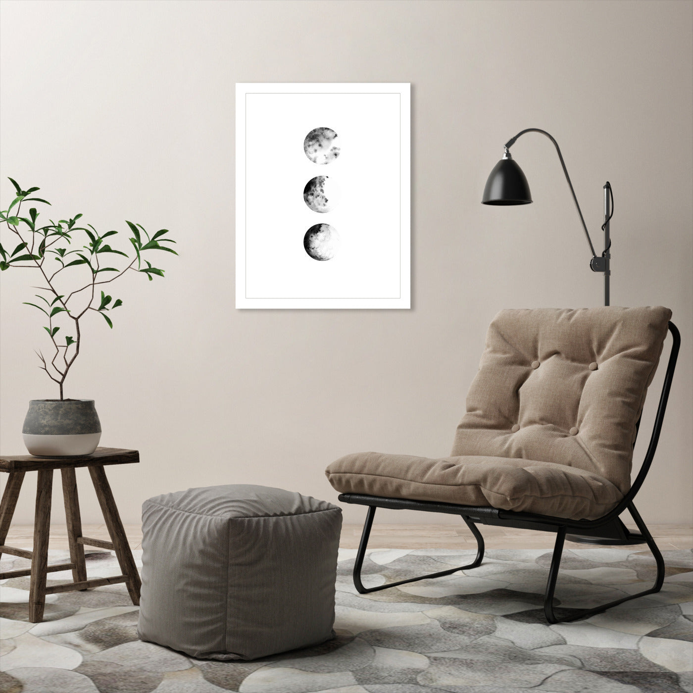 Moon Phases by Antonia Jurgens - Framed Print - Americanflat
