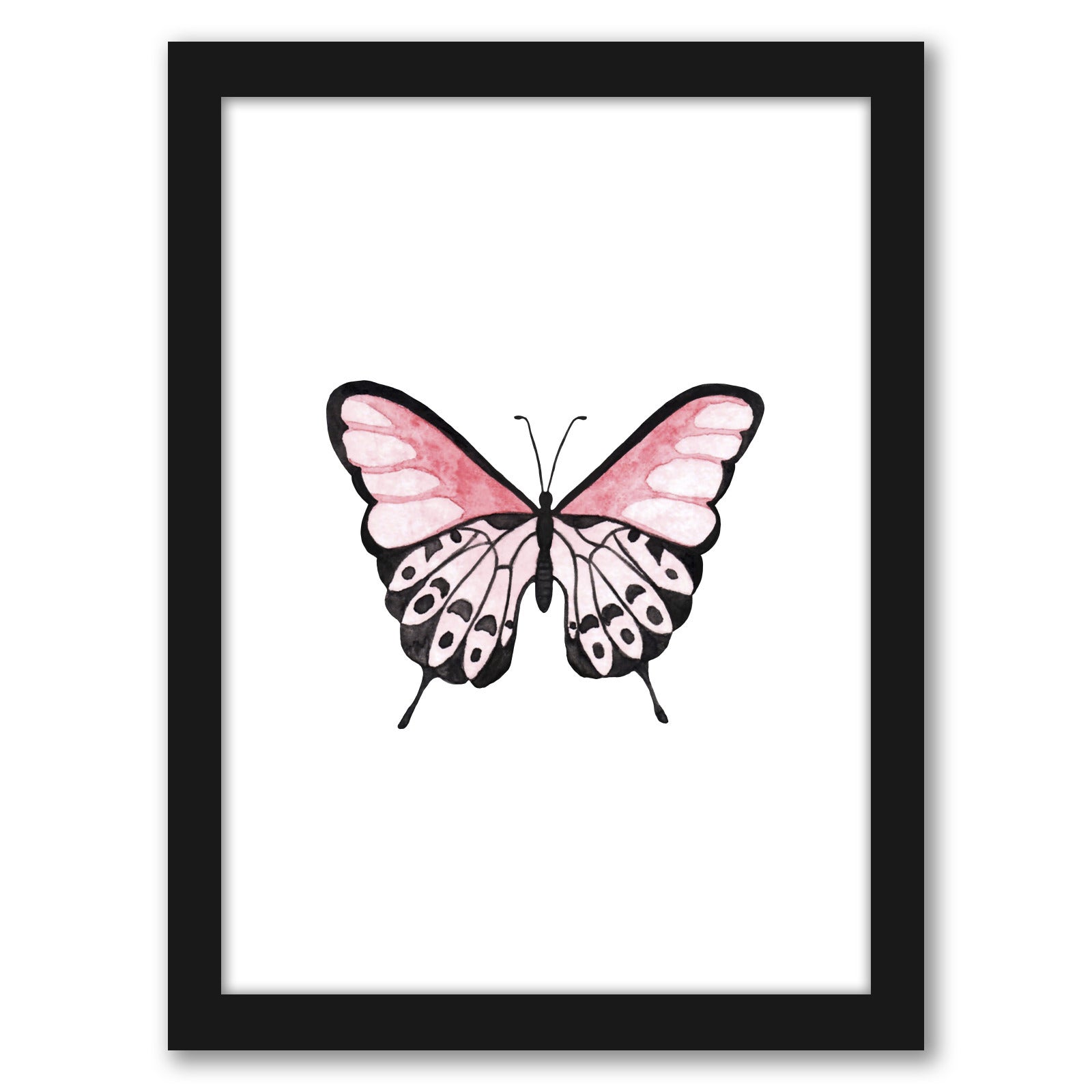 Pink Butterfly by Antonia Jurgens - Framed Print - Americanflat