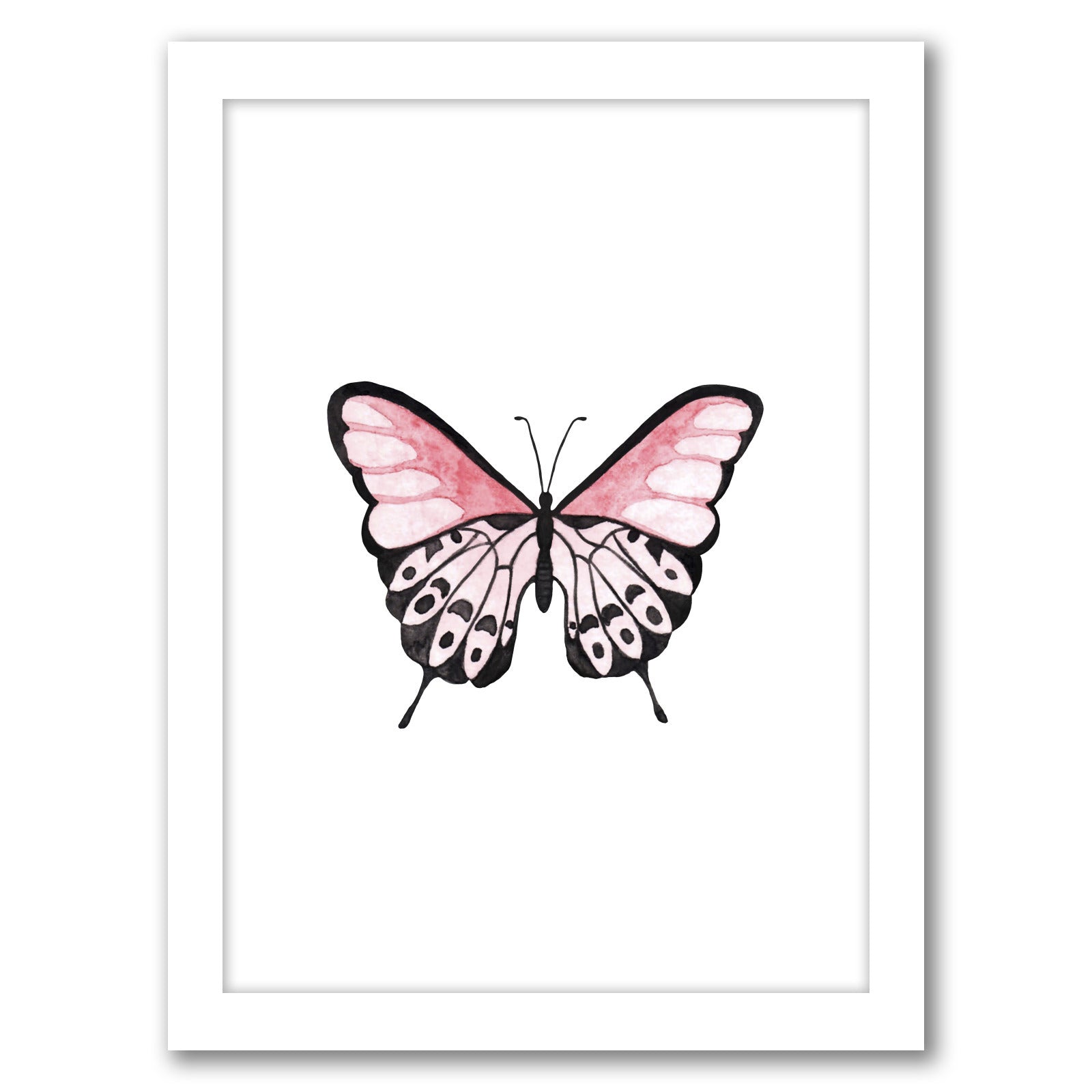 Pink Butterfly by Antonia Jurgens - Framed Print - Americanflat