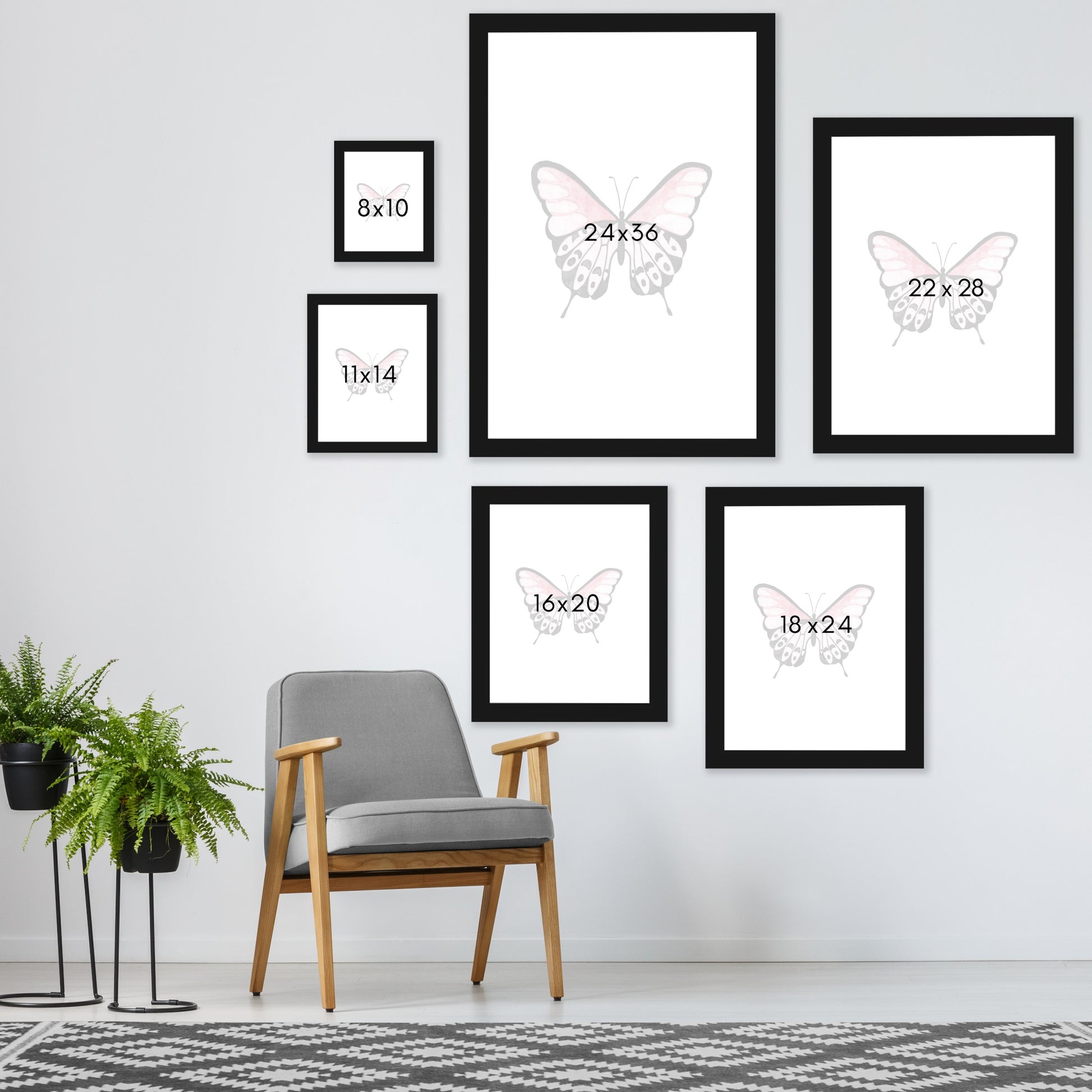 Pink Butterfly by Antonia Jurgens - Framed Print - Americanflat