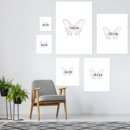 Pink Butterfly by Antonia Jurgens - Framed Print - Americanflat