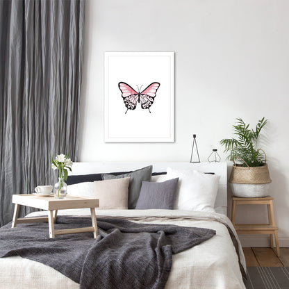 Pink Butterfly by Antonia Jurgens - Framed Print - Americanflat