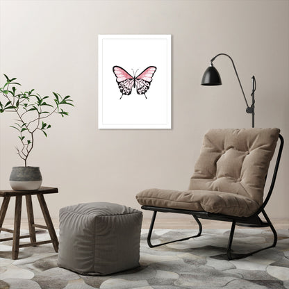 Pink Butterfly by Antonia Jurgens - Framed Print - Americanflat