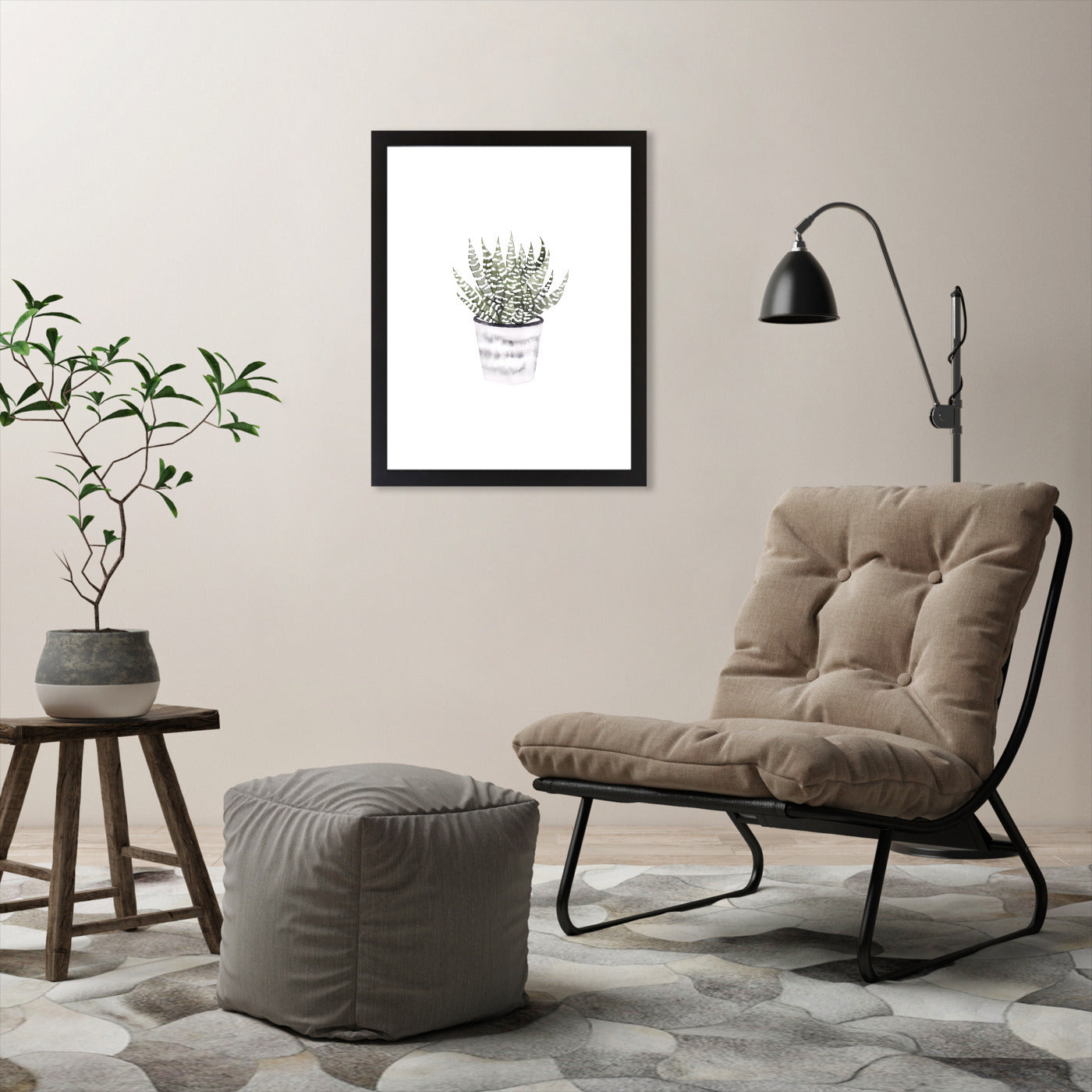 Potted Plant by Antonia Jurgens - Framed Print - Americanflat