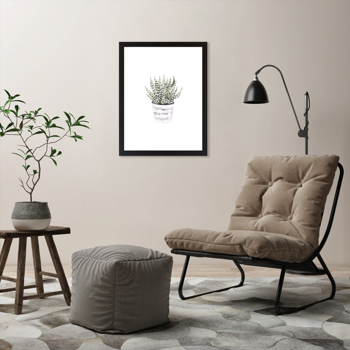 Potted Plant by Antonia Jurgens - Framed Print - Americanflat