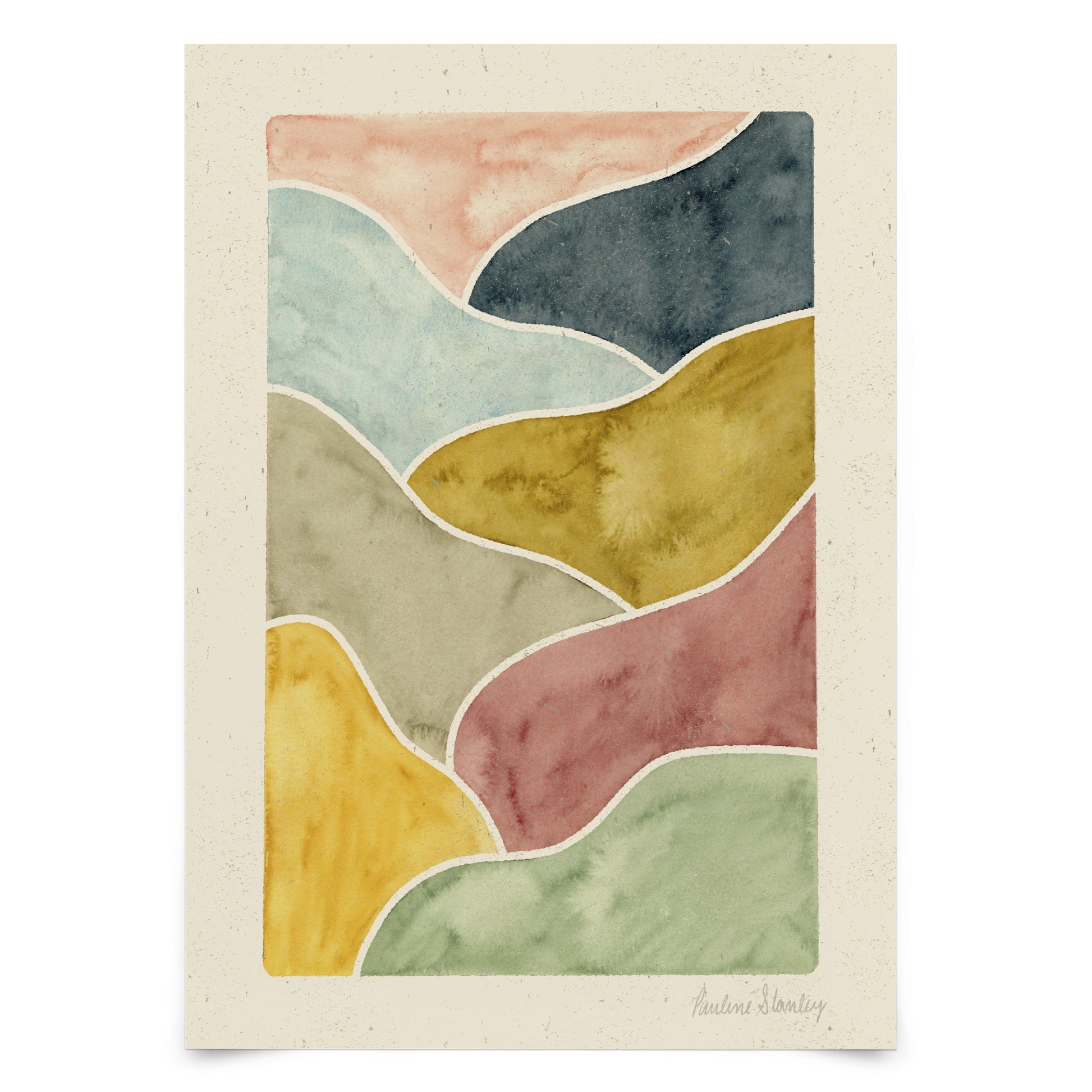 Art Print Wall Art Abstract Landscape Watercolor Pauline Stanley –  Americanflat