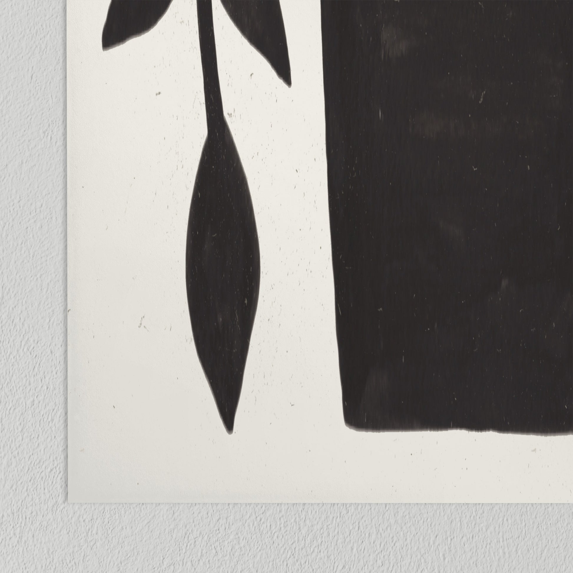 Black Plant Gouache by Pauline Stanley - Poster, Poster, 12" X 16"
