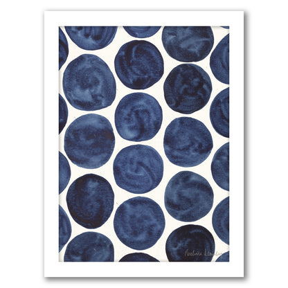 Blue Dots Gouache by Pauline Stanley - Framed Print - Americanflat
