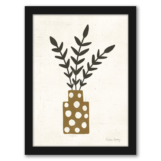 Branches Dotted Terracotta Vase by Pauline Stanley - Framed Print - Americanflat