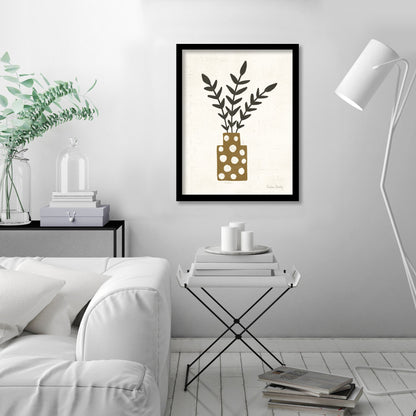 Branches Dotted Terracotta Vase by Pauline Stanley - Framed Print - Americanflat