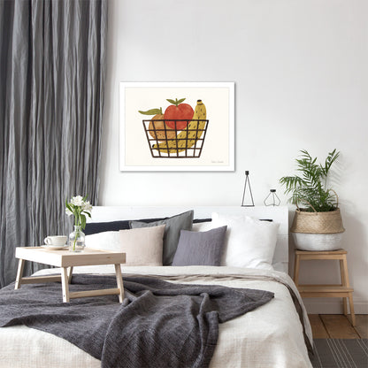 Fruit Basket Watercolor by Pauline Stanley - Framed Print - Americanflat
