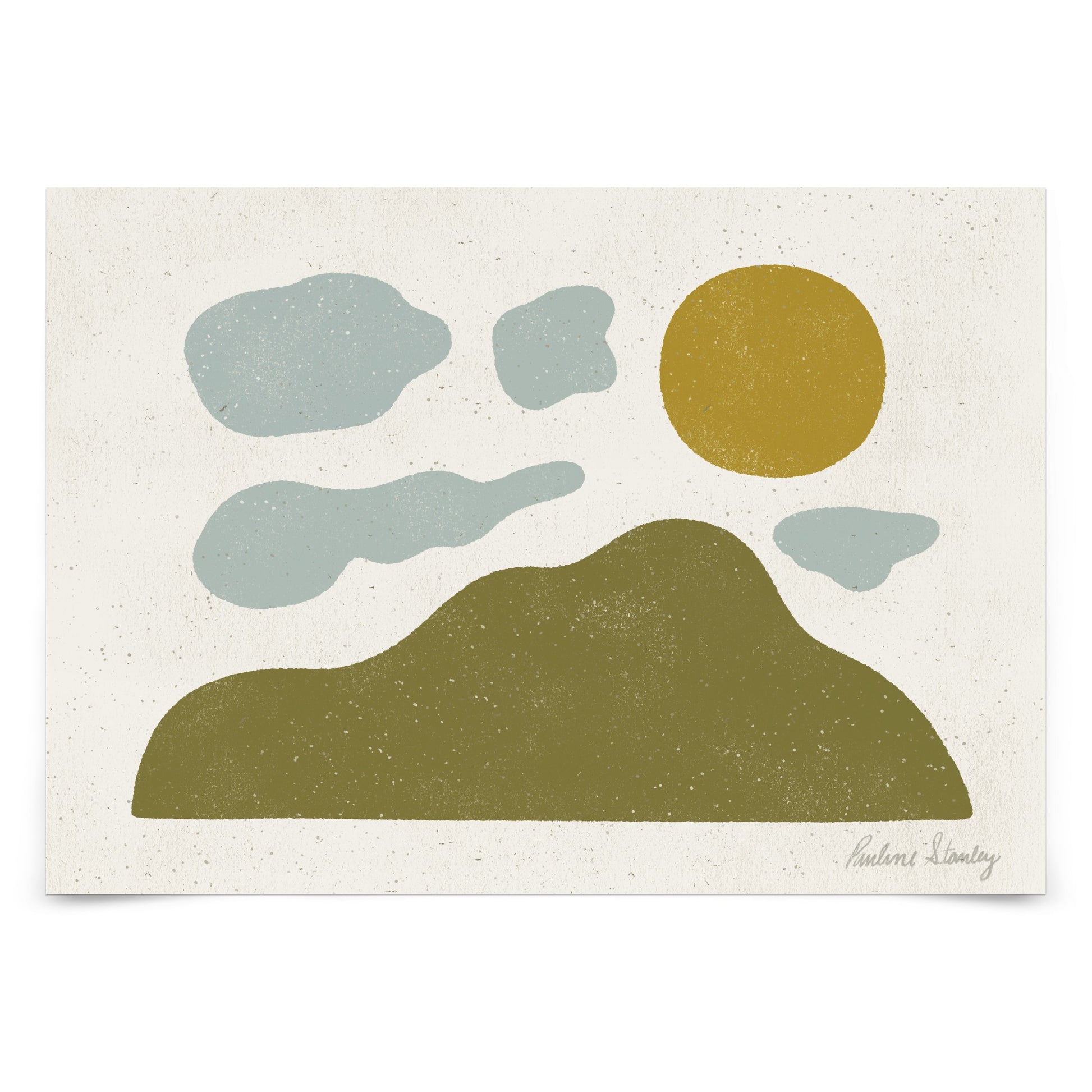 Mountain Clouds Sun by Pauline Stanley - Poster, Poster, 8" X 10"