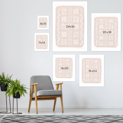 Mud Cloth Pattern Rust by Pauline Stanley - Framed Print - Americanflat