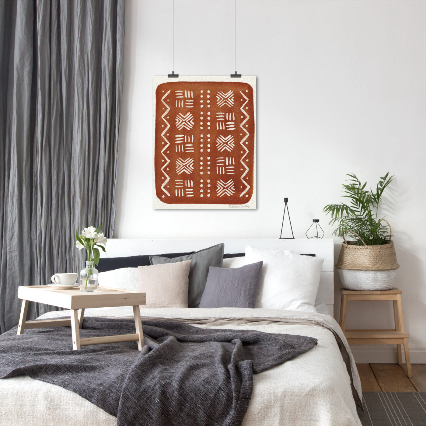 Mudcloth wall on sale art