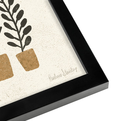 Potted Ferns Terracotta Black by Pauline Stanley - Framed Print - Americanflat