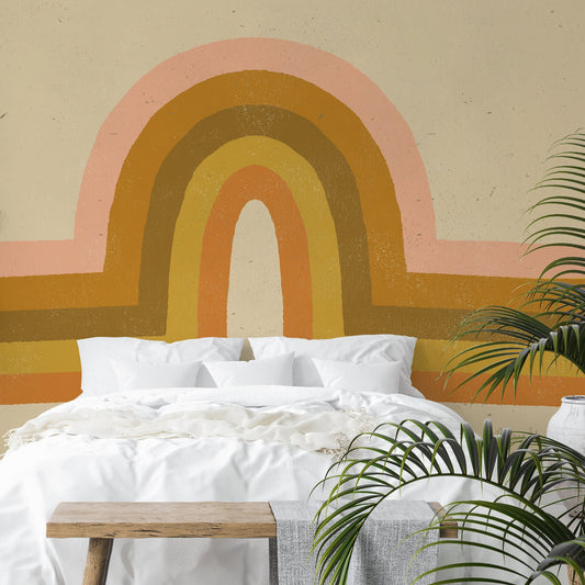 Peel & Stick Wall Mural - Retro Rainbow By Pauline Stanley