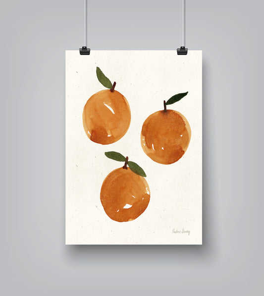 Watercolor Oranges by Pauline Stanley - Art Print - Americanflat