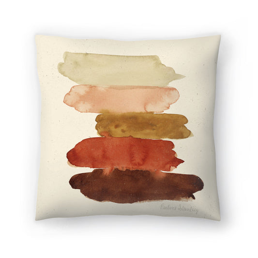 Watercolor Swatcheds Rust Brown by Pauline Stanley - Pillow, Pillow, 20" X 20"