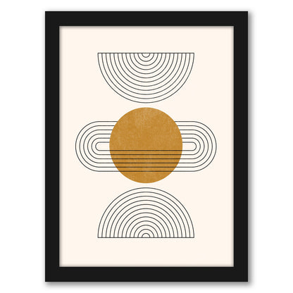 Abstract Boho Shapes 3 by Tetyana Karankovska - Black Frame, Black Frame, 22" X 28"