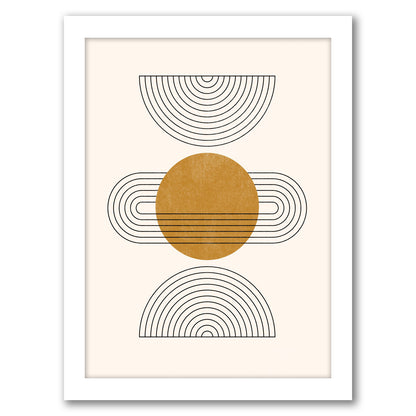 Abstract Boho Shapes 3 by Tetyana Karankovska - White Frame, White Frame, 22" X 28"