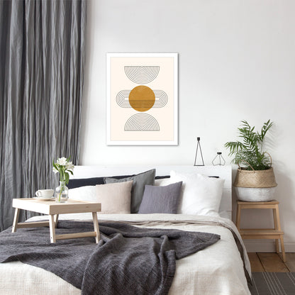 Abstract Boho Shapes 3 by Tetyana Karankovska - White Frame, White Frame, 24" X 36"