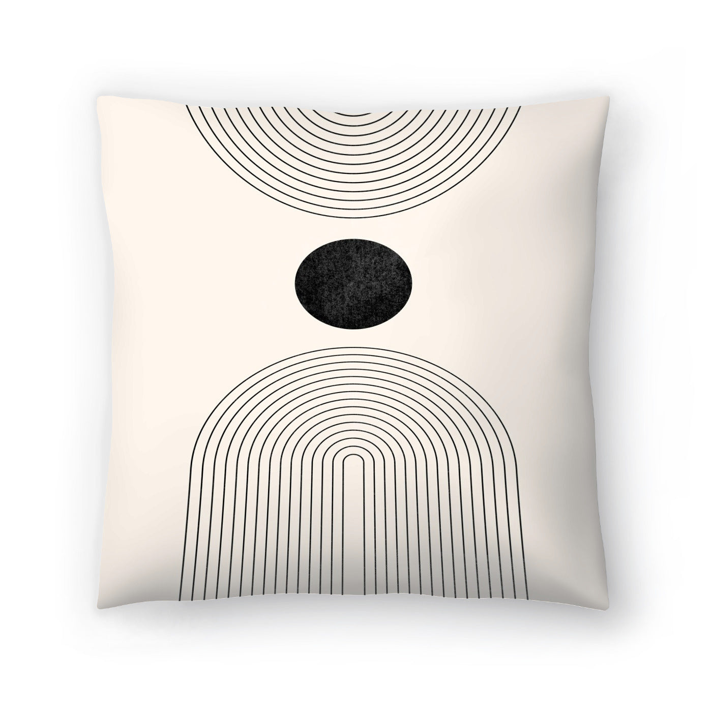 Black Geometrical Line Art 5 by Tetyana Karankovska - Pillow, Pillow, 20" X 20"