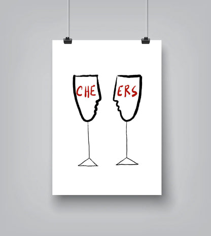 Cheers by Atelier Posters - Canvas - Art Print