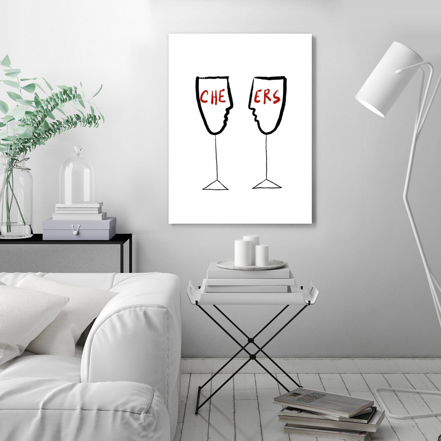 Cheers by Atelier Posters - Wrapped Canvas