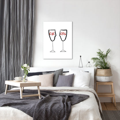 Cheers by Atelier Posters - Wrapped Canvas