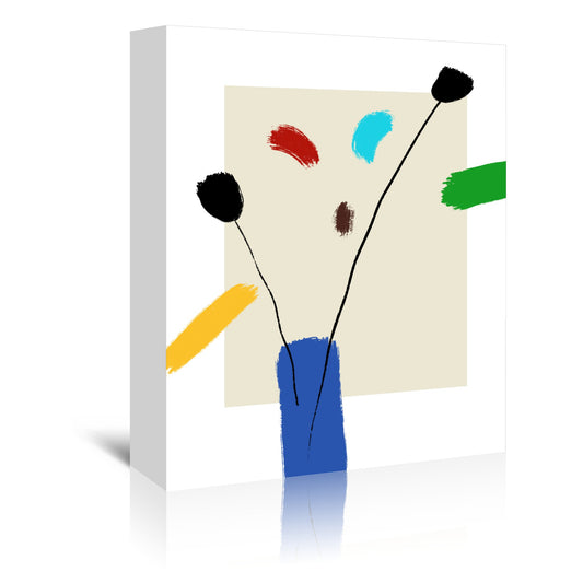 Happy Flowers by Atelier Posters - Wrapped Canvas